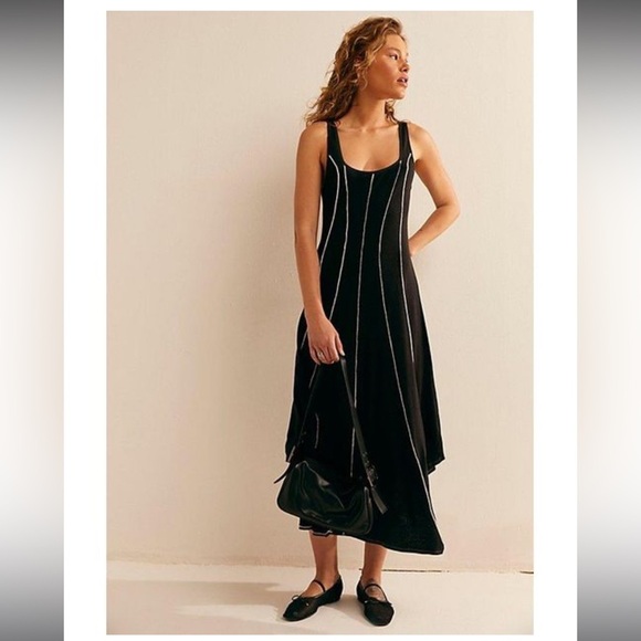 Free People Dresses & Skirts - Free People Women's Black Corrine Midi, small